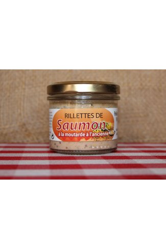 Rillettes de saumon à la moutarde à l'ancienne 140g