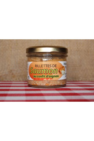 Rillettes de saumon au confit d'oignon