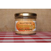 Salmon rillettes with honey and curry